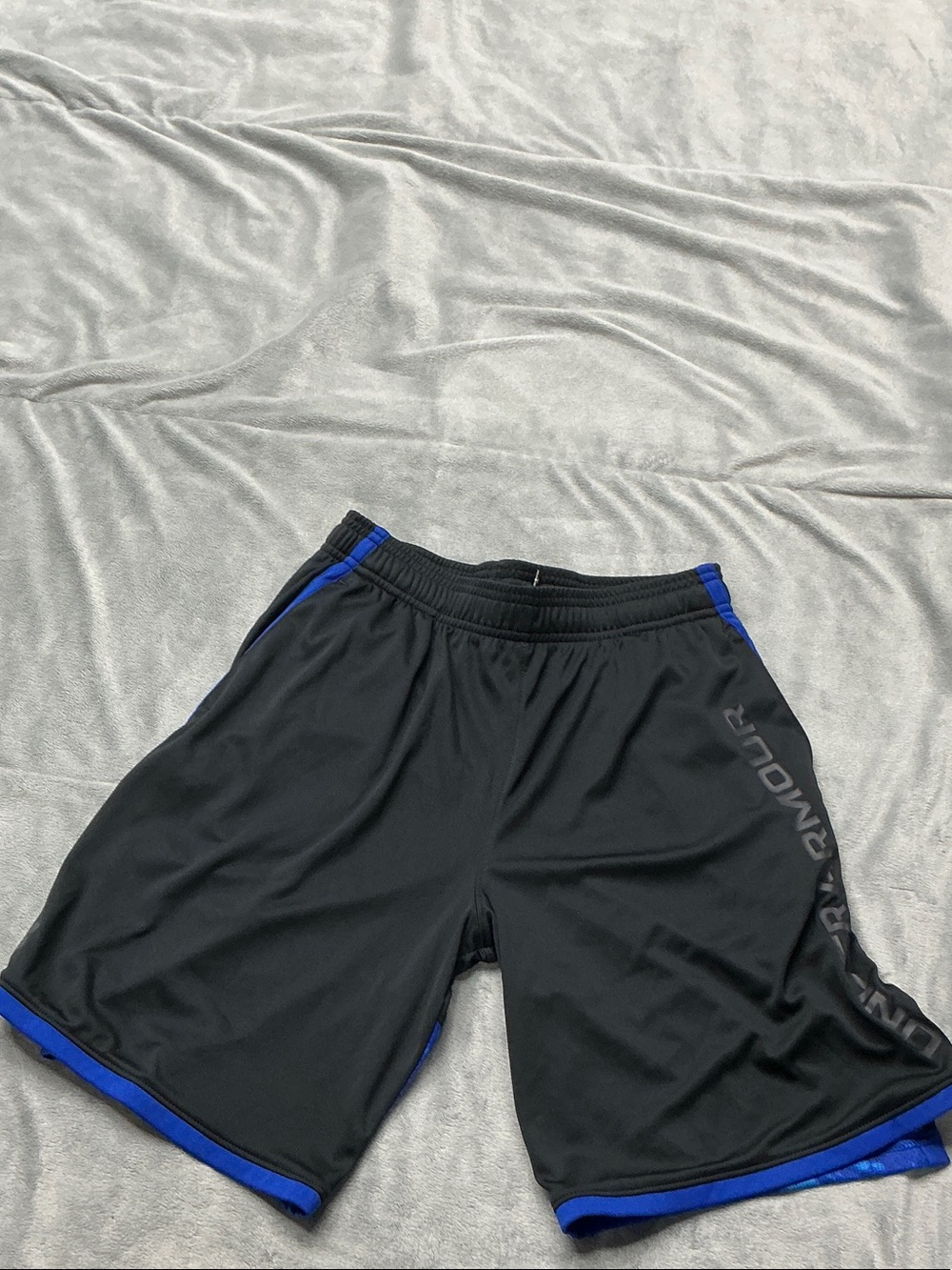 Under Armour Black Shorts with Blue Accents